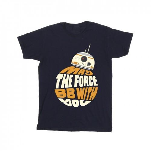 Star Wars Girls May The Force BB8 Cotton T-Shirt