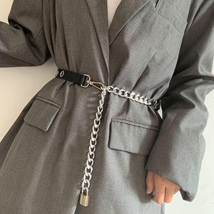 TabuVigo Fashion Punk Style PU Leather Waist Belts Waist Chain Waistband Thin Belt