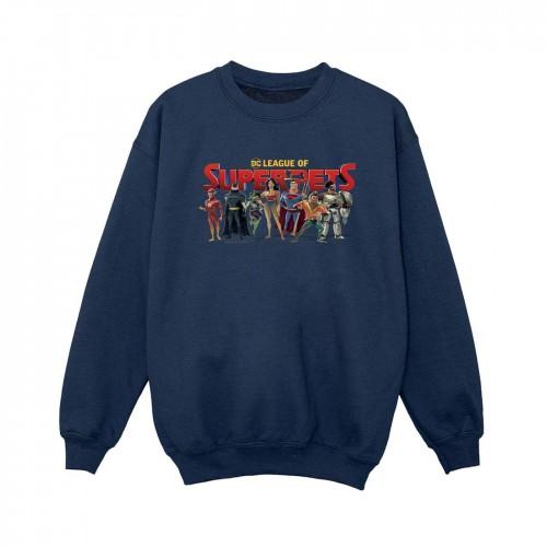 DC Comics Boys  DC League Of Super-Pets Group Logo Sweatshirt