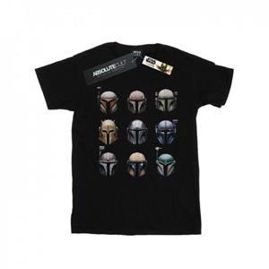 Star Wars Girls The Mandalorian Helmet Display Cotton T-Shirt