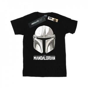 Star Wars Girls The Mandalorian Helmet Logo Cotton T-Shirt
