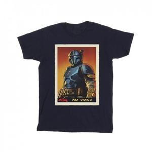 Star Wars Girls The Mandalorian Paz Vizla Card Cotton T-Shirt