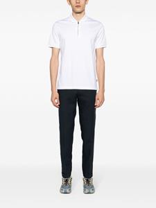 BOSS Poloshirt met rits - Wit