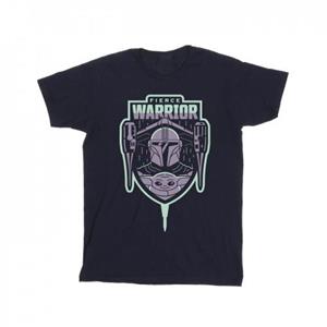 Star Wars Girls The Mandalorian Fierce Warrior Patch Cotton T-Shirt