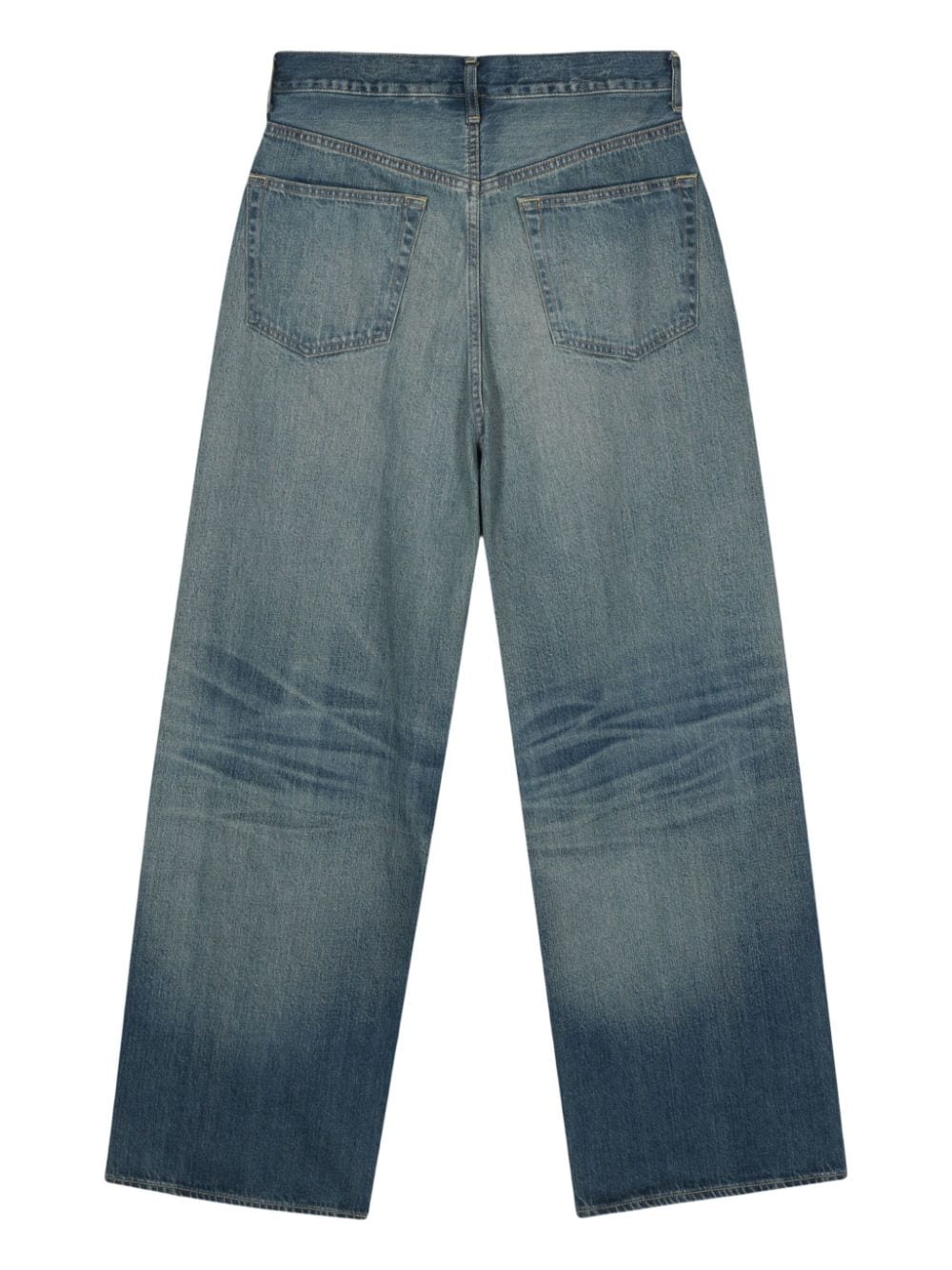 Junya Watanabe Straight jeans met stonewashed-effect - Blauw