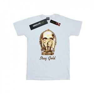 Star Wars Girls The Rise Of Skywalker C-3PO Stay Gold Cotton T-Shirt