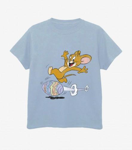 Tom And Jerry Girls Egg Run Cotton T-Shirt
