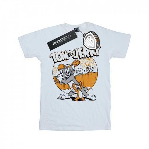 Tom And Jerry Girls Play Baseball Cotton T-Shirt
