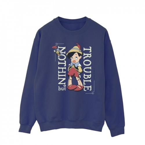 Disney Mens Pinocchio Nothing But Trouble Sweatshirt