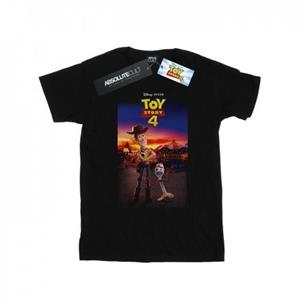 Disney Girls Toy Story 4 Woody And Forky Poster Cotton T-Shirt