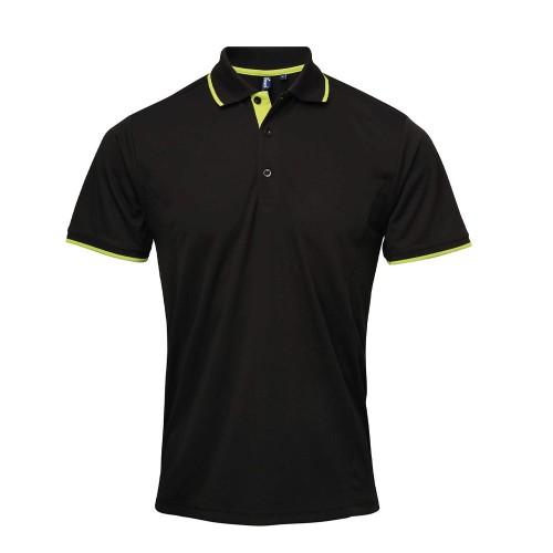 Premier Mens Coolchecker Contrast Pique Polo Shirt