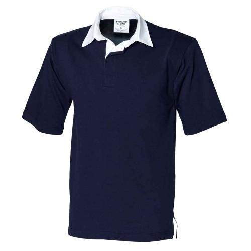 FRONT ROW Mens Heavyweight Short-Sleeved Rugby Polo Shirt