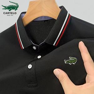 CARTELO Embroidery 2024 Summer New Polo Shirt Men Hot High Quality Men's Short Sleeve Breathable Top Business Casual Polo-shirt for Men