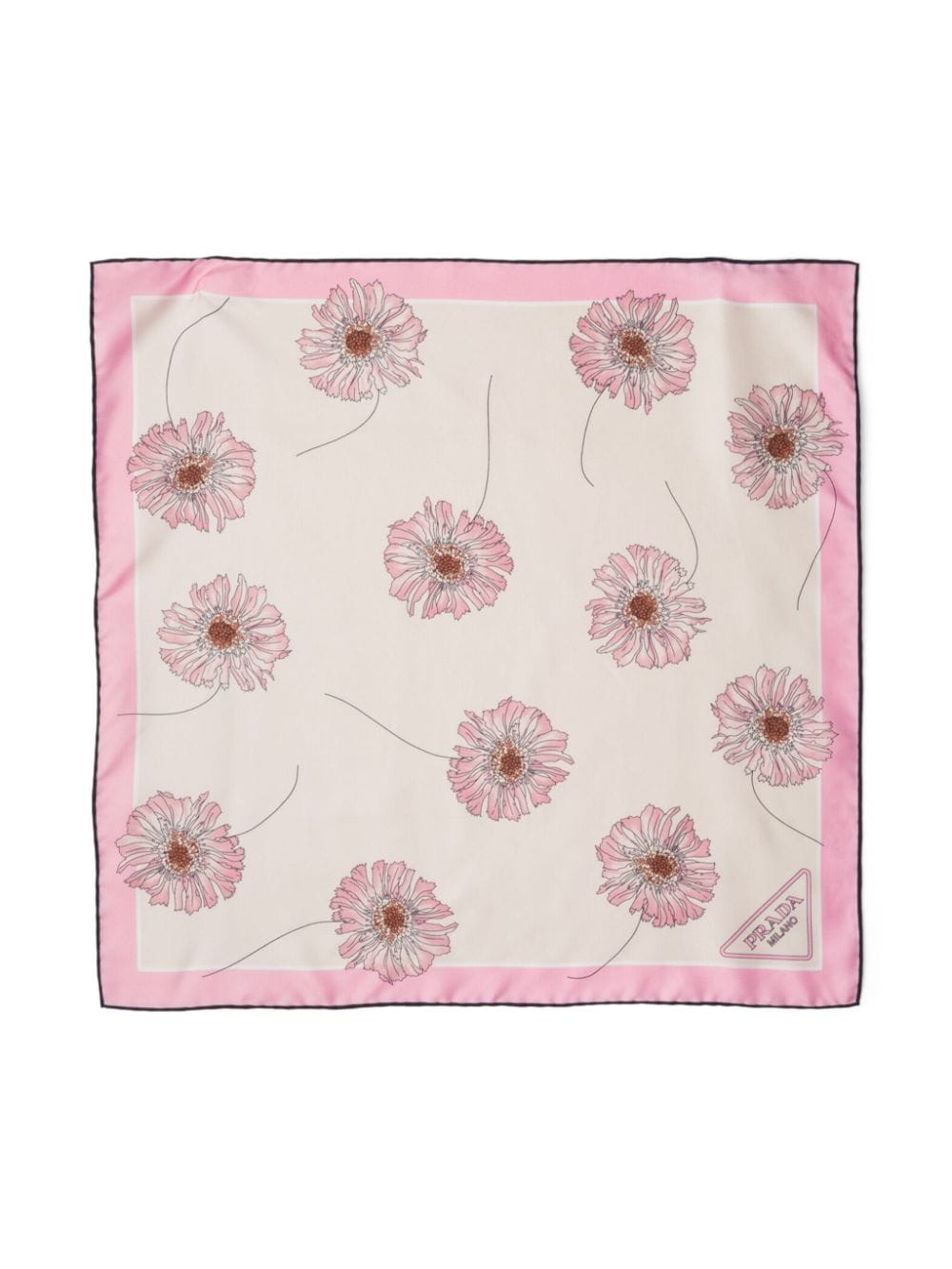 Prada Sjaal met bloemenprint - Roze