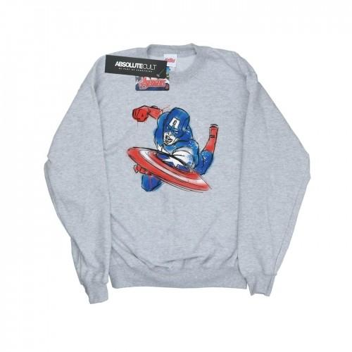 Marvel Boys Avengers Captain America Spray Sweatshirt
