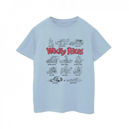 Wacky Races Girls Car Lineup Cotton T-Shirt