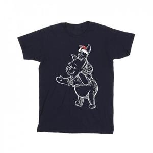 Disney Girls Winnie The Pooh Piglet Christmas Cotton T-Shirt