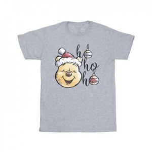 Disney Girls Winnie The Pooh Ho Ho Ho Baubles Cotton T-Shirt