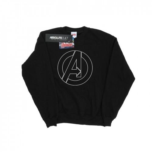 Marvel Boys Avengers Assemble A Logo Outline Sweatshirt