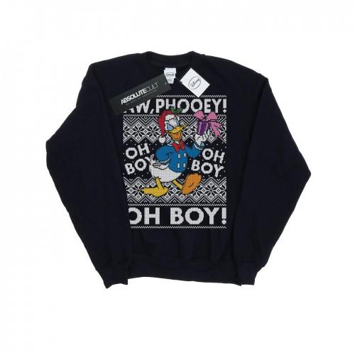 Disney Boys Donald Duck Christmas Fair Isle Sweatshirt