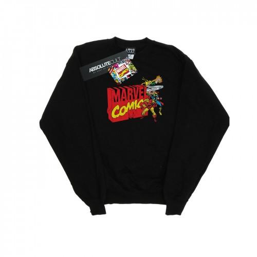 Marvel Comics Mens Vintage Logo Blast Sweatshirt