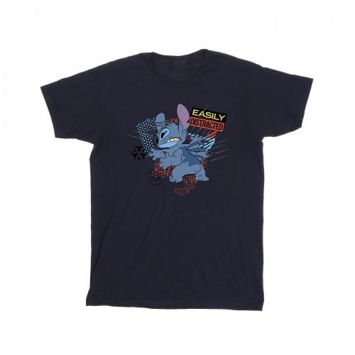 Disney Girls Lilo And Stitch Easily Distracted Cotton T-Shirt