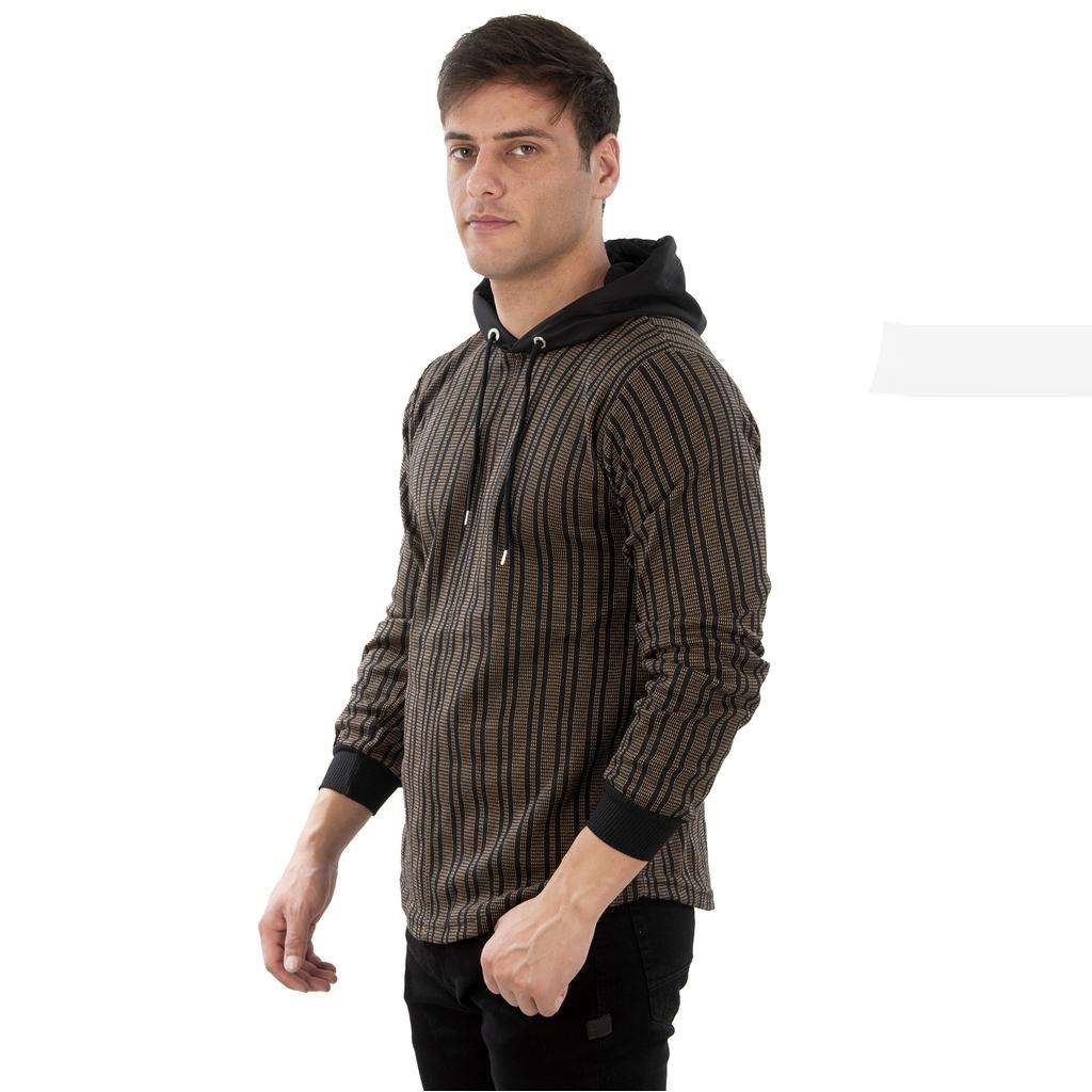DeepSea Men's Patterned Hooded Sweatshirt 2300386