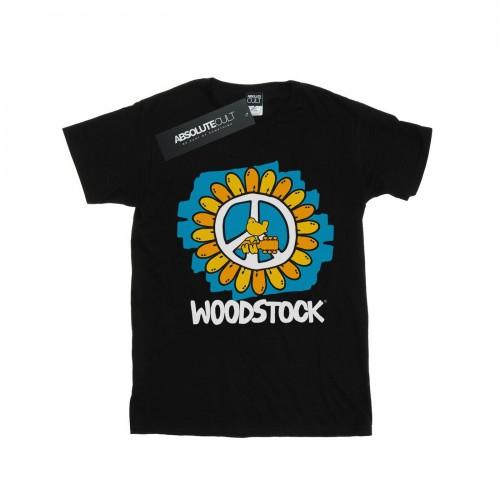Woodstock Girls Flower Peace Cotton T-Shirt