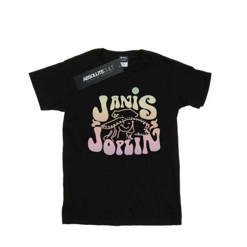 Pertemba FR - Apparel Janis Joplin Girls Pastel Logo Cotton T-Shirt