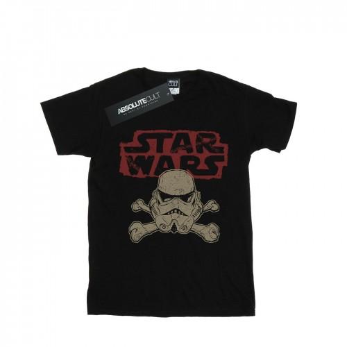 Star Wars Girls Stormtrooper Skull Logo Cotton T-Shirt