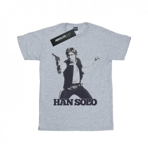 Star Wars Girls Han Solo Retro Photo Cotton T-Shirt