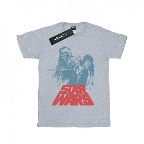 Star Wars Girls Han Solo Chewie Duet Cotton T-Shirt