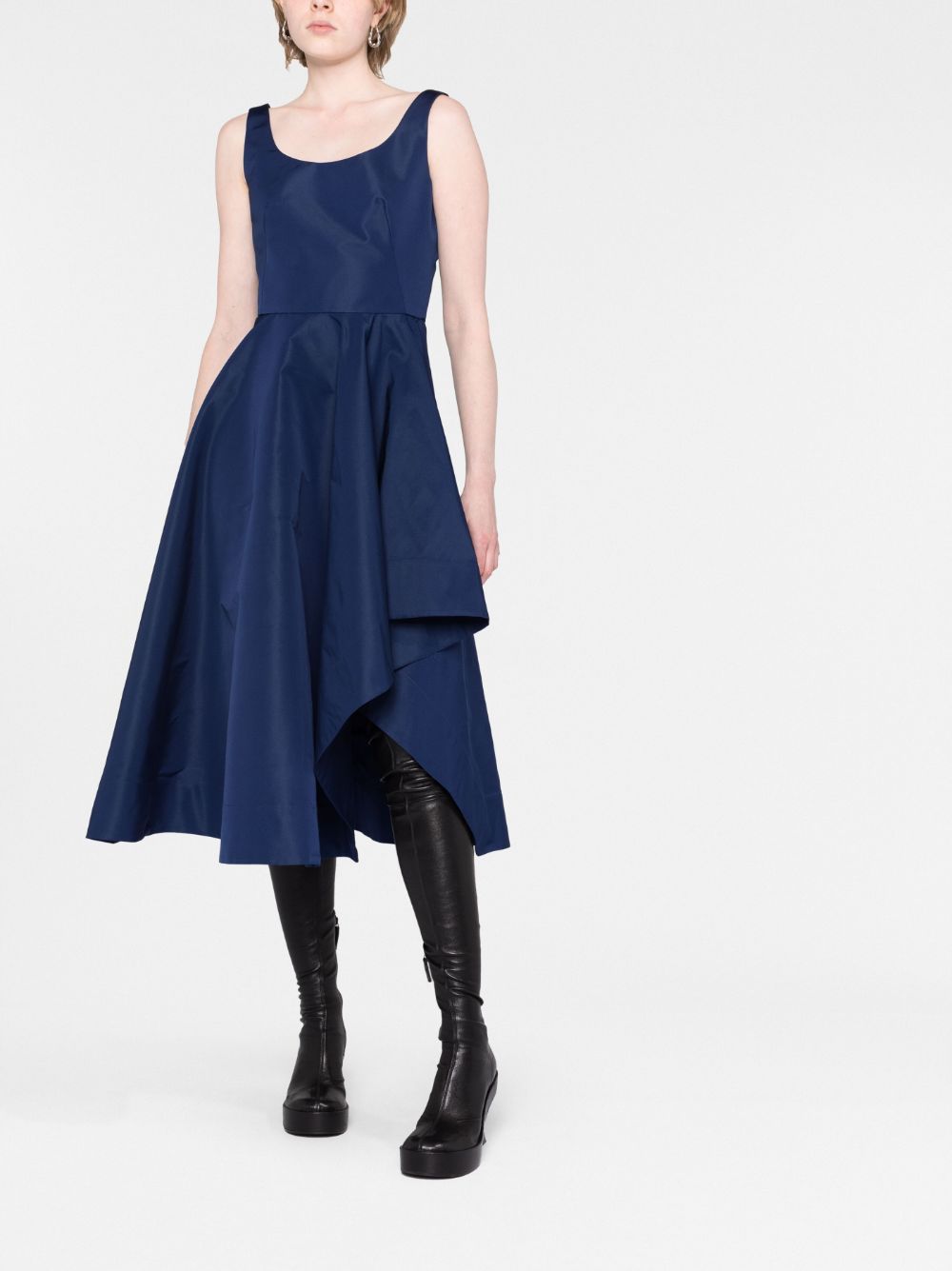 Alexander McQueen Asymmetrische midi-jurk - Blauw