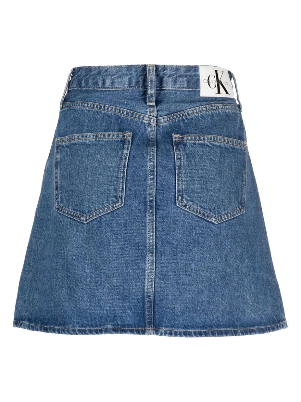 Calvin Klein Jeans High waist mini-rok - Blauw