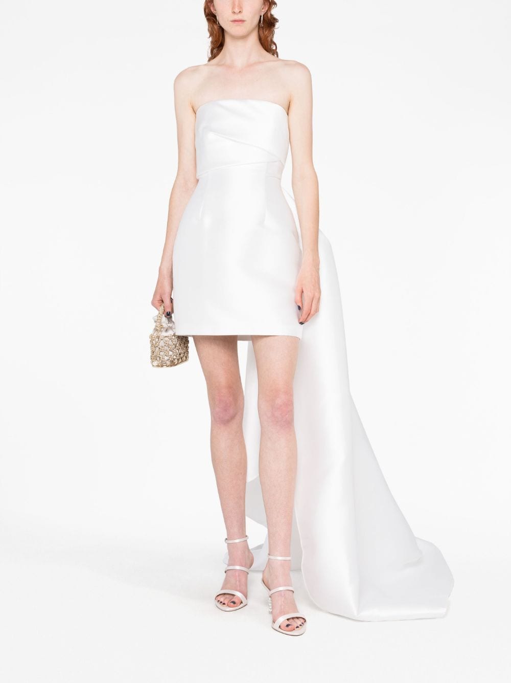 Solace London Gedrapeerde mini-jurk - Wit
