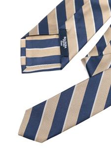 Barba stripe-pattern silk tie - Beige