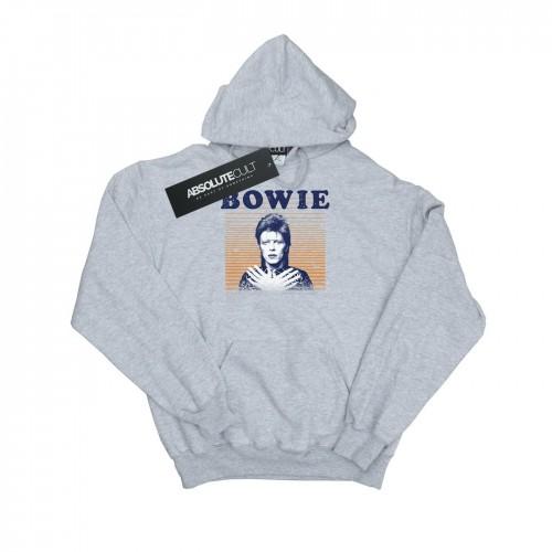David Bowie Mens Orange Stripes Hoodie