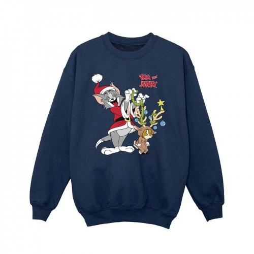 Pertemba FR - Apparel Tom & Jerry Girls Christmas Reindeer Sweatshirt