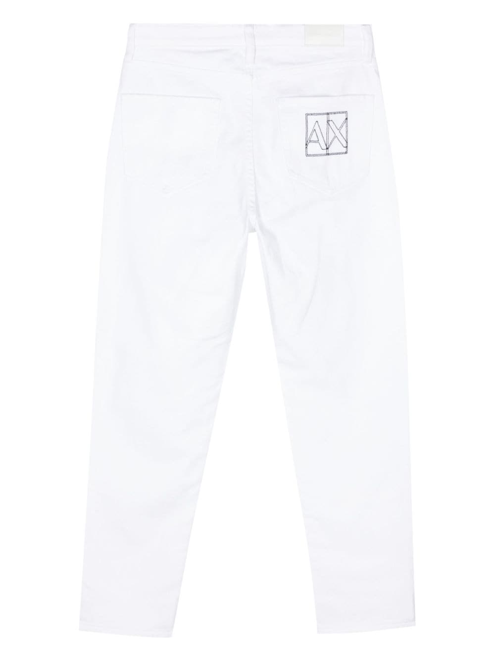 Armani Exchange Jeans met geborduurd logo - Wit