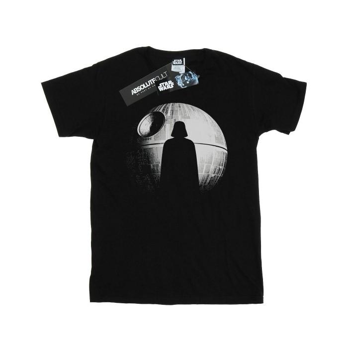 Star Wars Boys Rogue One Death Star Vader Silhouette T-Shirt