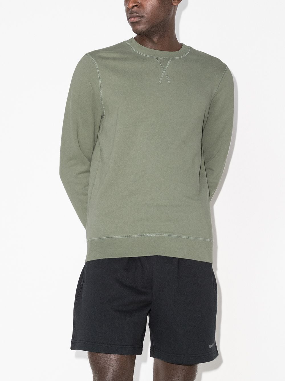 Sunspel Sweater met ronde hals - Groen