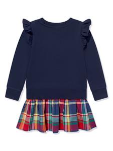 Ralph Lauren Kids pleated knitted dress - Blauw