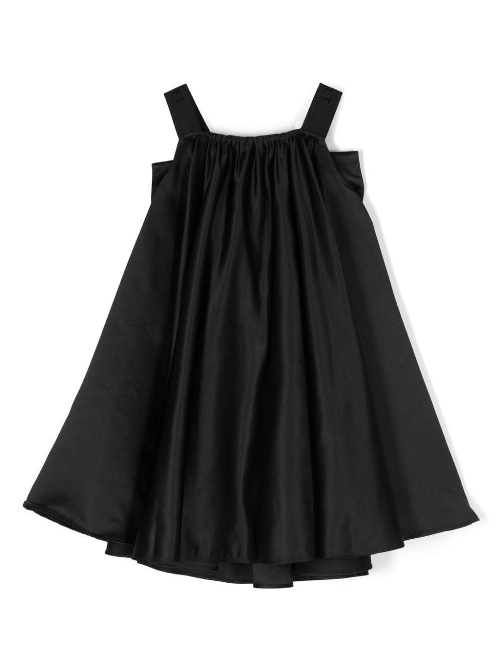 TWINSET Kids Flared jurk met logoplakkaat - Zwart