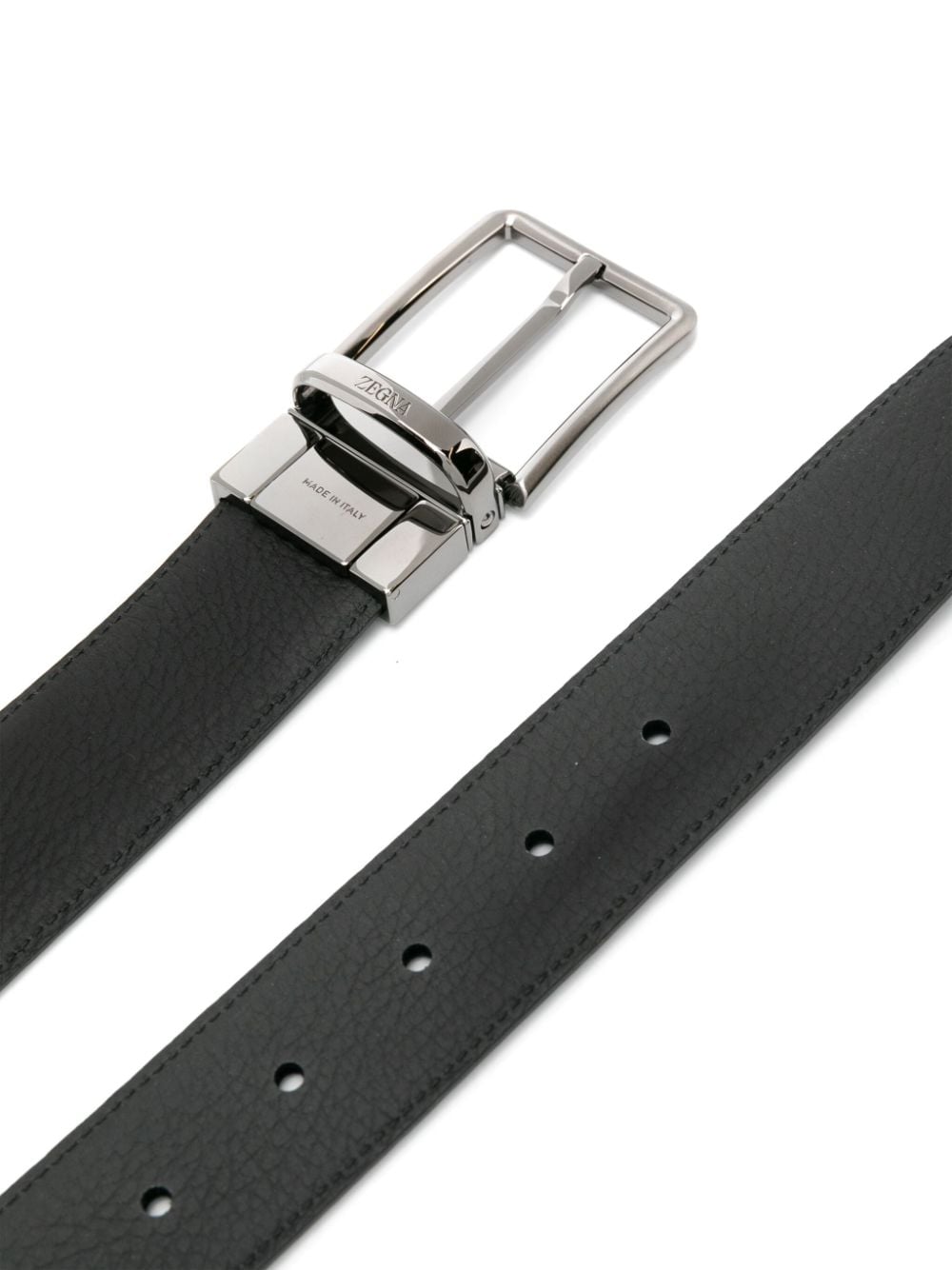 Zegna reversible leather belt - Blauw