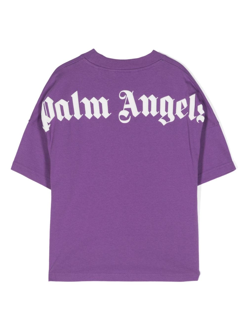 Palm Angels Kids T-shirt met logoprint - Paars
