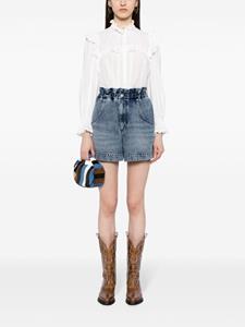 MARANT ÉTOILE paperbag-waist denim shorts - Blauw