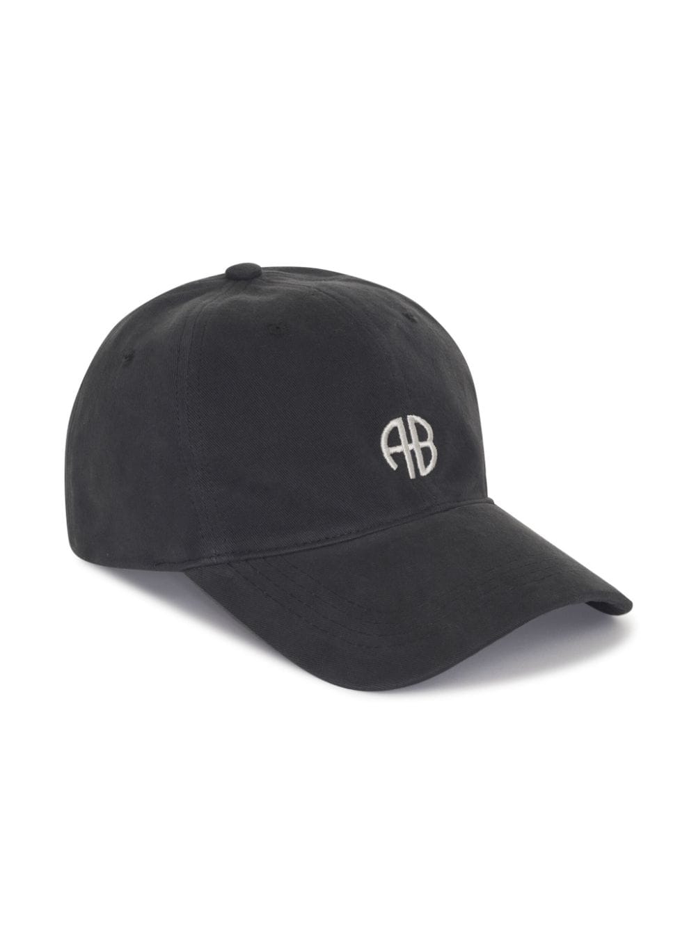 ANINE BING logo-embroidered cotton cap - Zwart