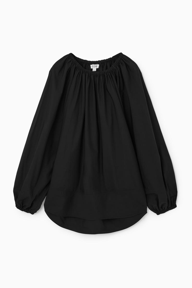 COS Schulterfreie Oversized-Bluse