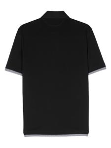 Brunello Cucinelli layered-effect polo shirt - Zwart