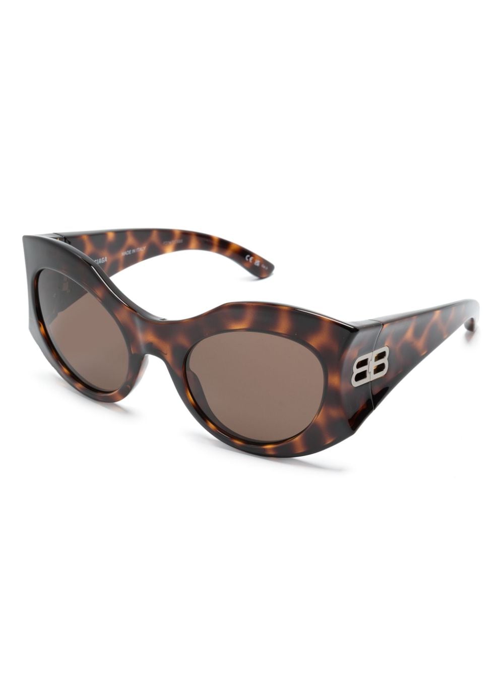 Balenciaga Eyewear Hourglass zonnebril met schild montuur - Bruin